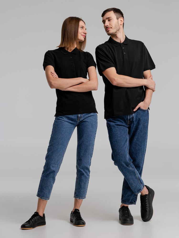 Рубашка поло женская Neptune, черная — изображение 10