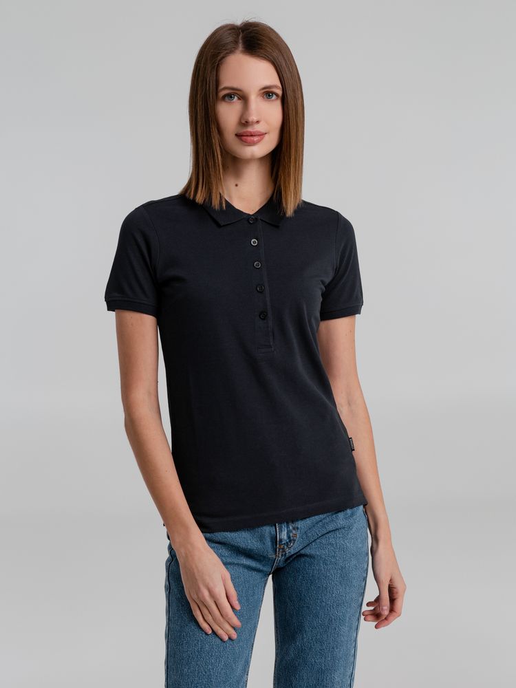 Рубашка поло женская Neptune, темно-синяя — изображение 6