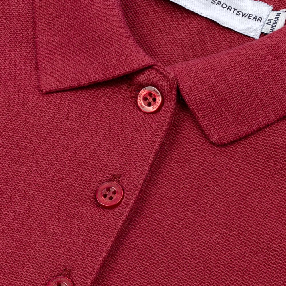 Рубашка поло женская Neptune, вишнево-красная — изображение 4