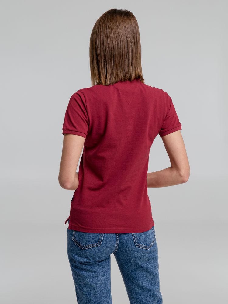 Рубашка поло женская Neptune, вишнево-красная — изображение 8