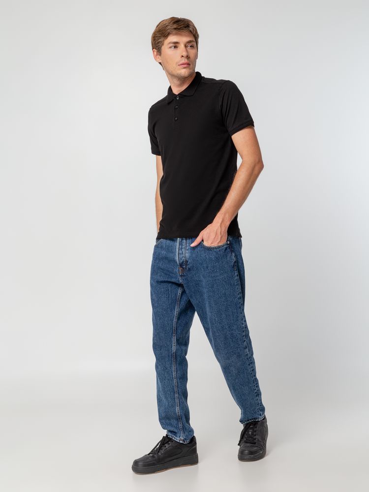 Рубашка поло мужская Virma Stretch, черная — изображение 10