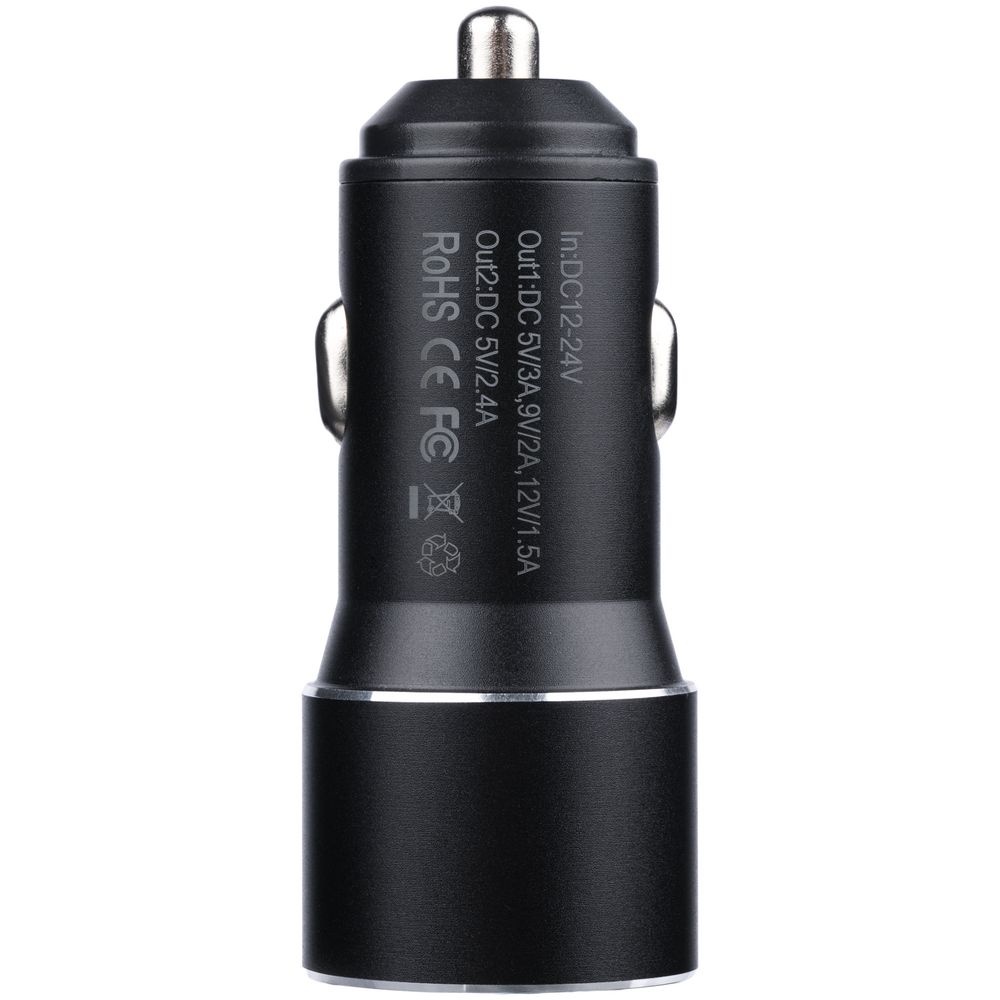 Автомобильное зарядное устройство Volto, черное — изображение 4