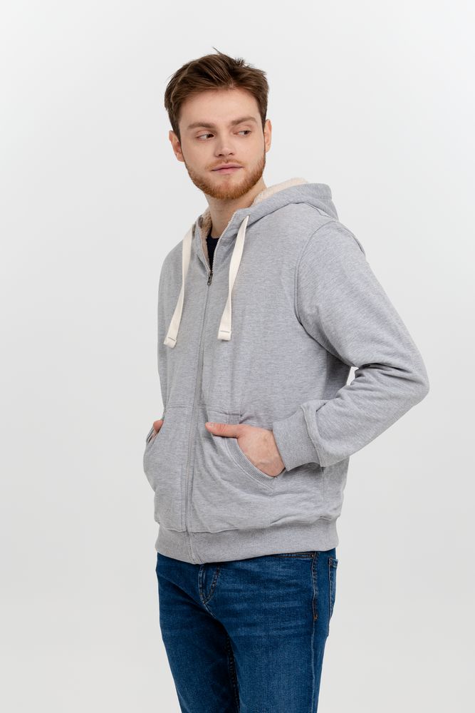 Толстовка на молнии Kulonga Sherpa, серый меланж — изображение 8