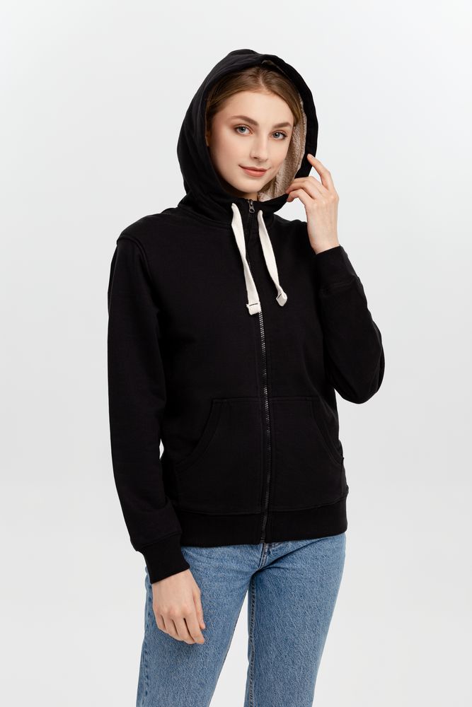 Толстовка на молнии Kulonga Sherpa, черная — изображение 6