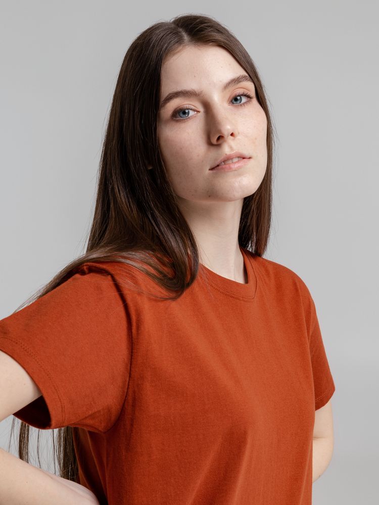 Футболка Imperial 190, коричневая (терракотовая) — изображение 11