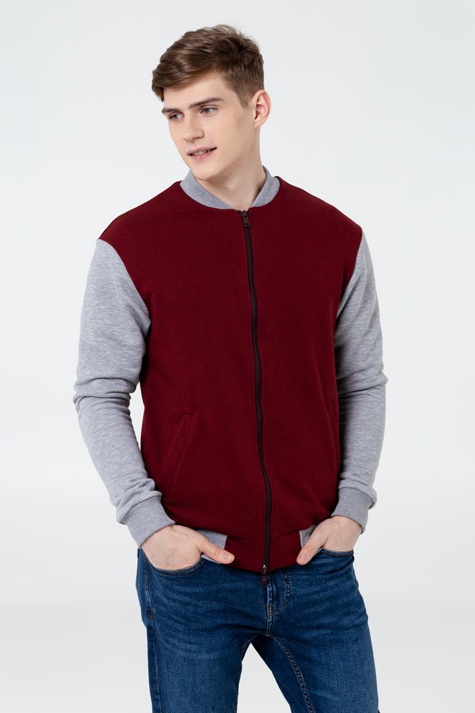 Бомбер College, бордовый — изображение 7