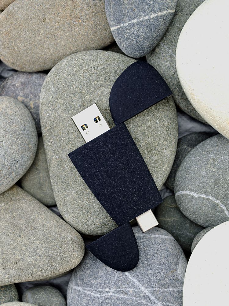 Флешка Pebble Type-C, USB 3.0, черная, 16 Гб — изображение 7