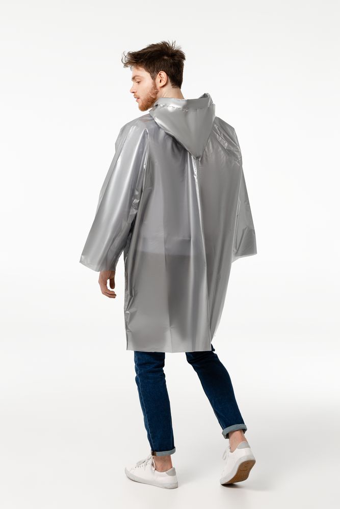 Дождевик-плащ CloudTime, серебристый — изображение 8