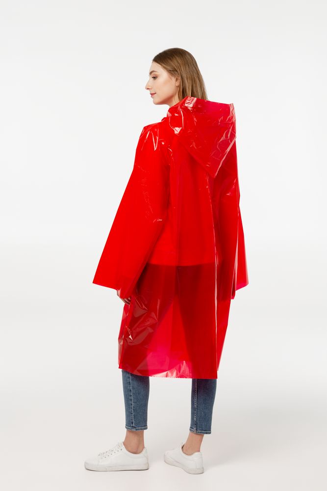Дождевик-плащ CloudTime, красный — изображение 8