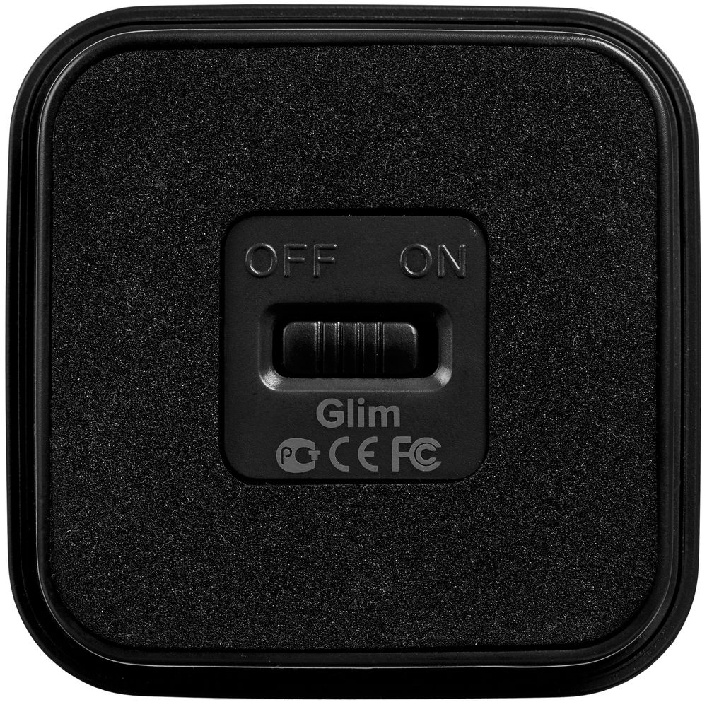 Беспроводная колонка с подсветкой гравировки Glim, черная — изображение 8