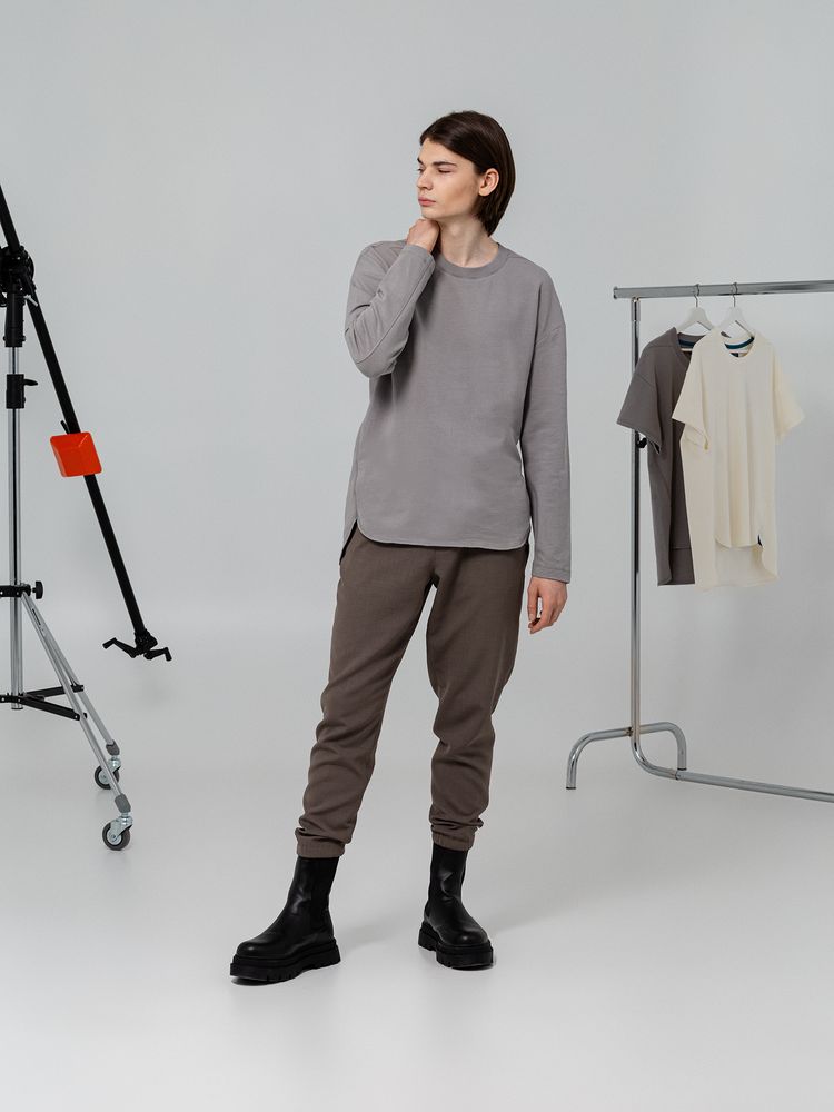 Футболка с длинным рукавом Kosmos 1.0, серая — изображение 3