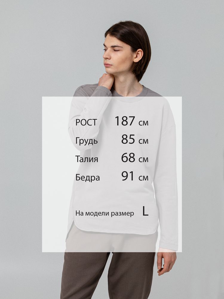 Футболка с длинным рукавом Kosmos 1.0, серая — изображение 9