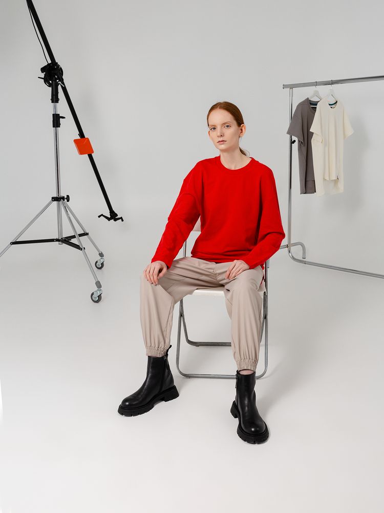 Футболка с длинным рукавом Kosmos 1.0, красная — изображение 3