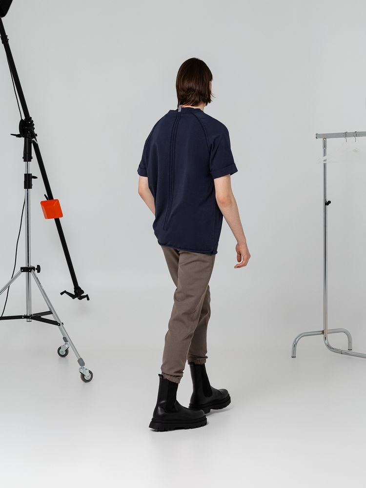 Футболка унисекс Vozduh 1.0, темно-синяя — изображение 4