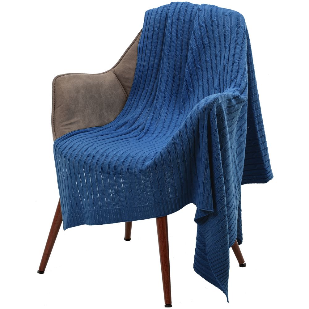 Плед Remit, ярко-синий (василек) — изображение 6