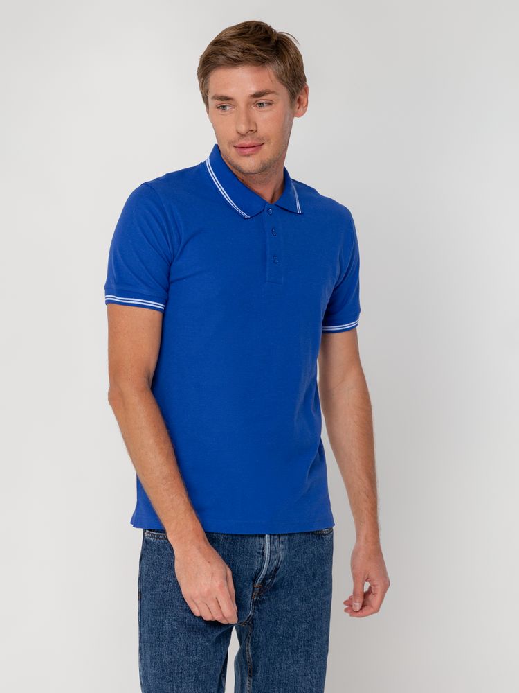 Рубашка поло Virma Stripes, ярко-синяя — изображение 7