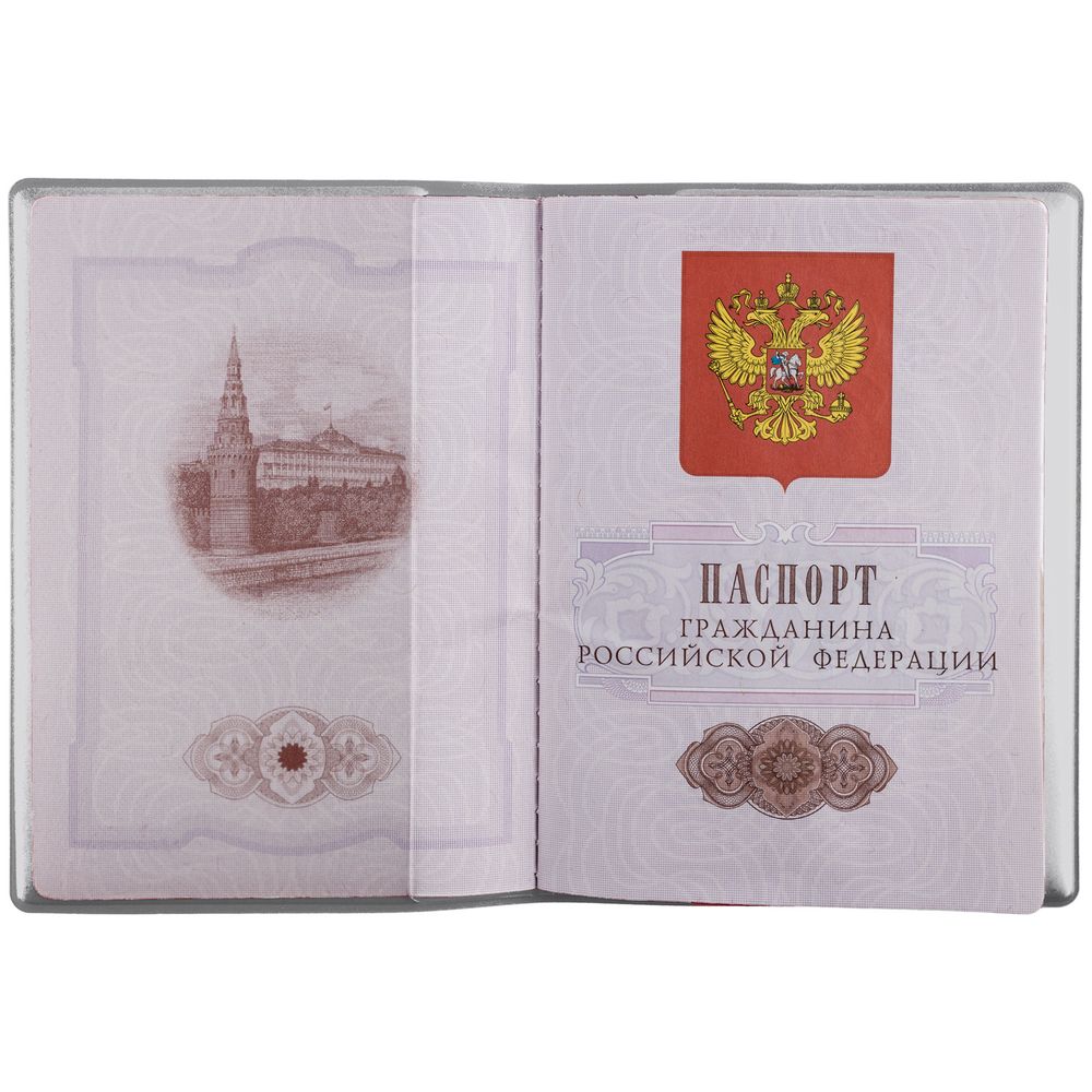 Обложка для паспорта Dorset, серая — изображение 4