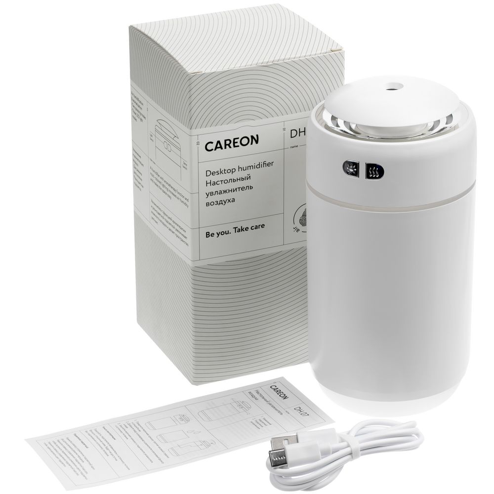 Настольный увлажнитель воздуха с подсветкой DH07, белый — изображение 9