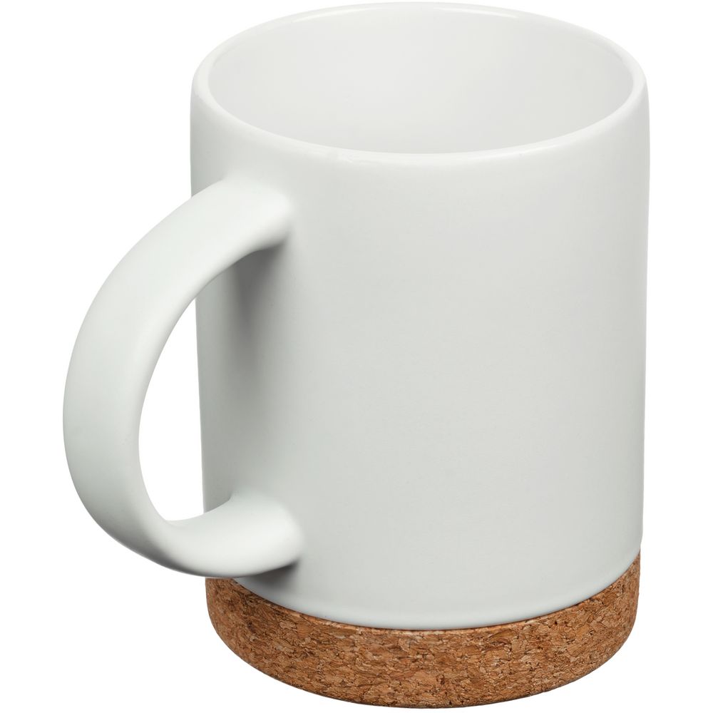 Кружка с пробковой подставкой Corky, белая — изображение 3