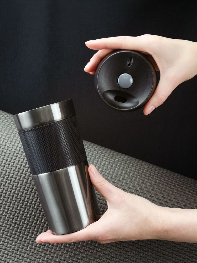 Термостакан Solingen Grip, серо-стальной — изображение 8