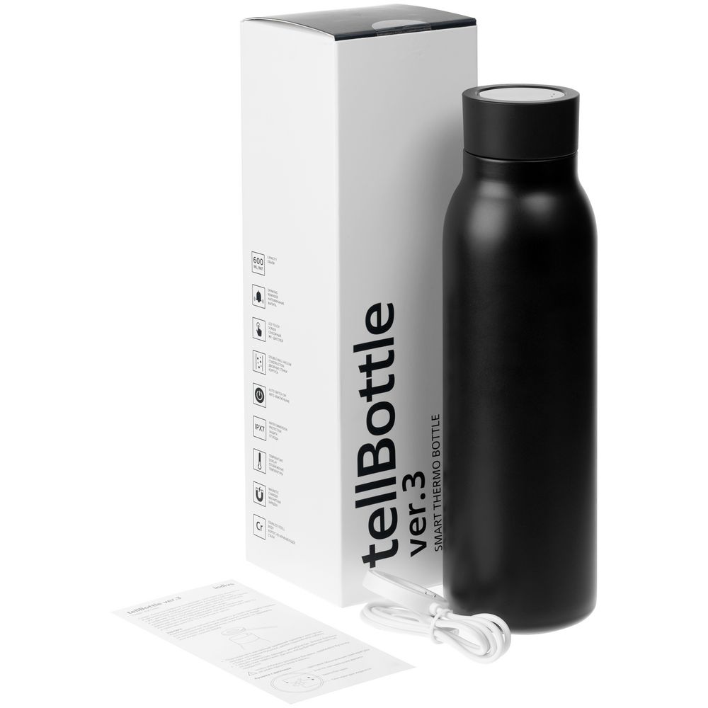 Умная термобутылка tellBottle ver. 3, черная — изображение 10