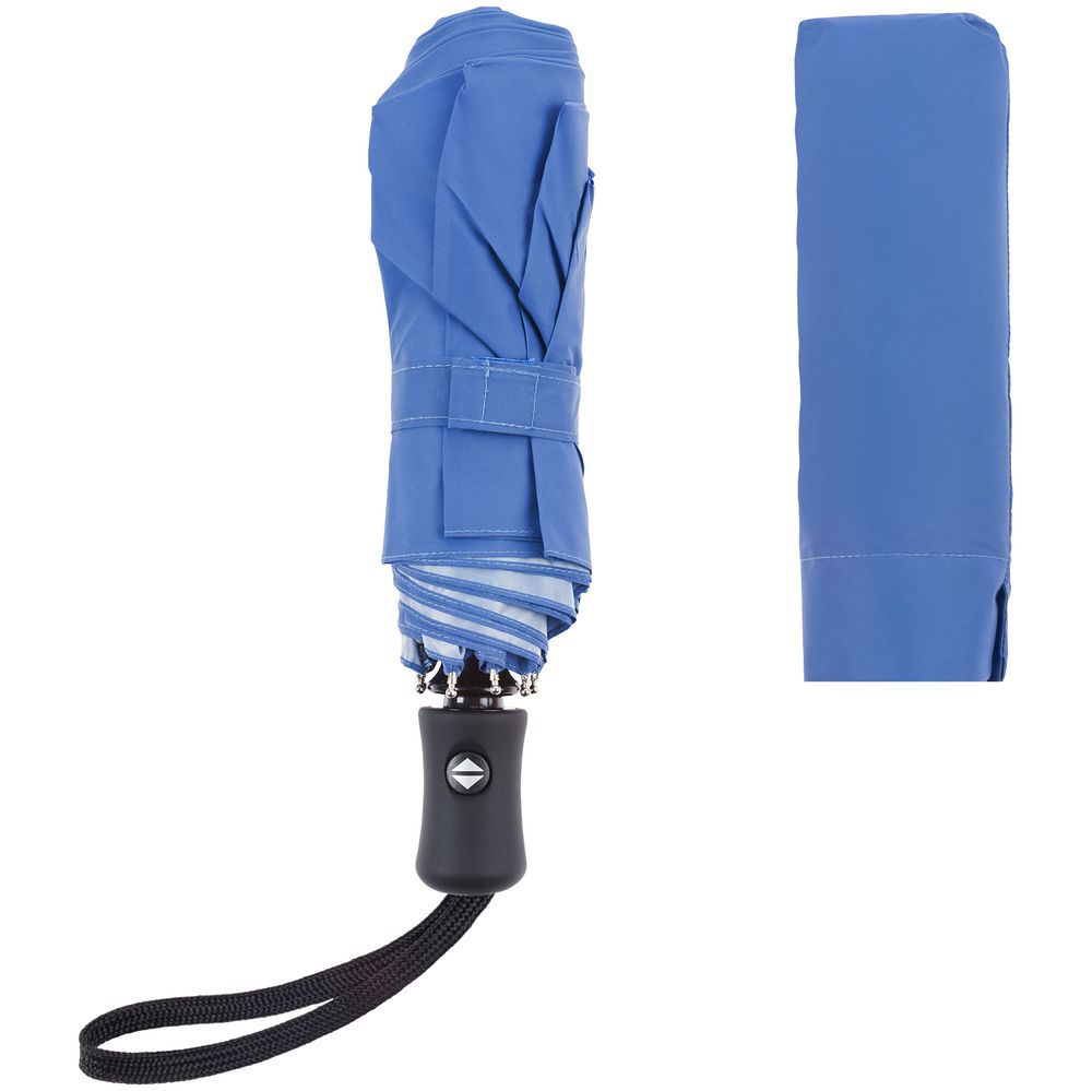 Зонт складной Manifest Color со светоотражающим куполом, синий — изображение 6