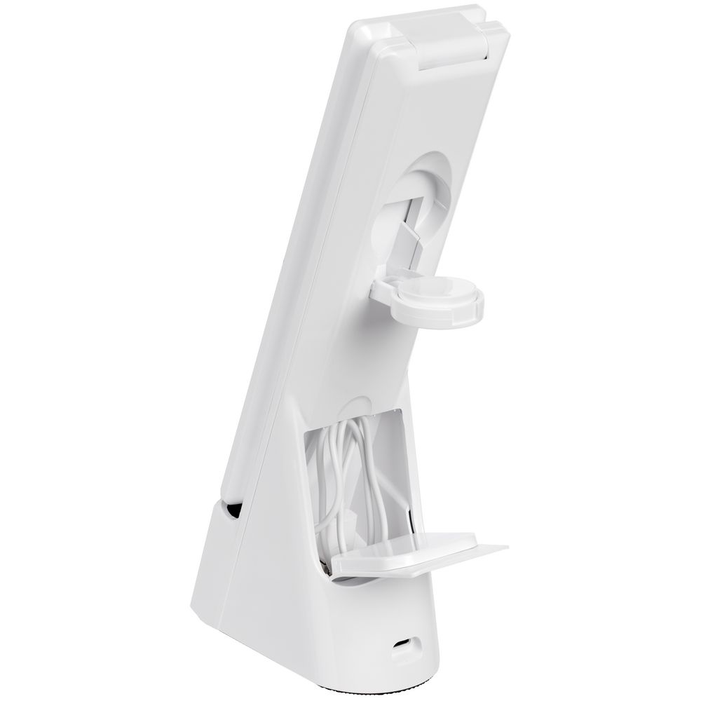 Лампа с беспроводной зарядкой смартфона и часов Powerack, белая — изображение 9