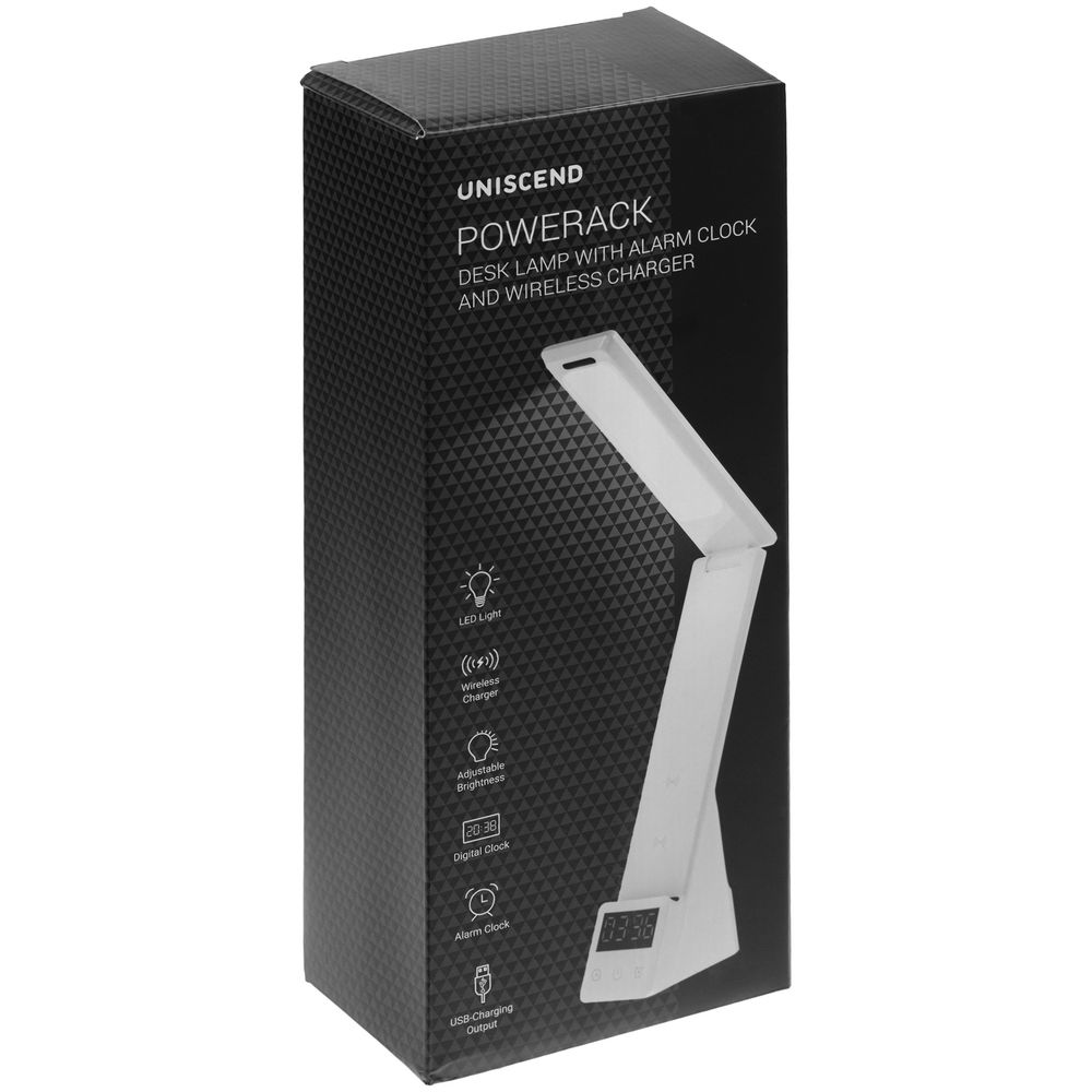 Лампа с беспроводной зарядкой смартфона и часов Powerack, белая — изображение 15