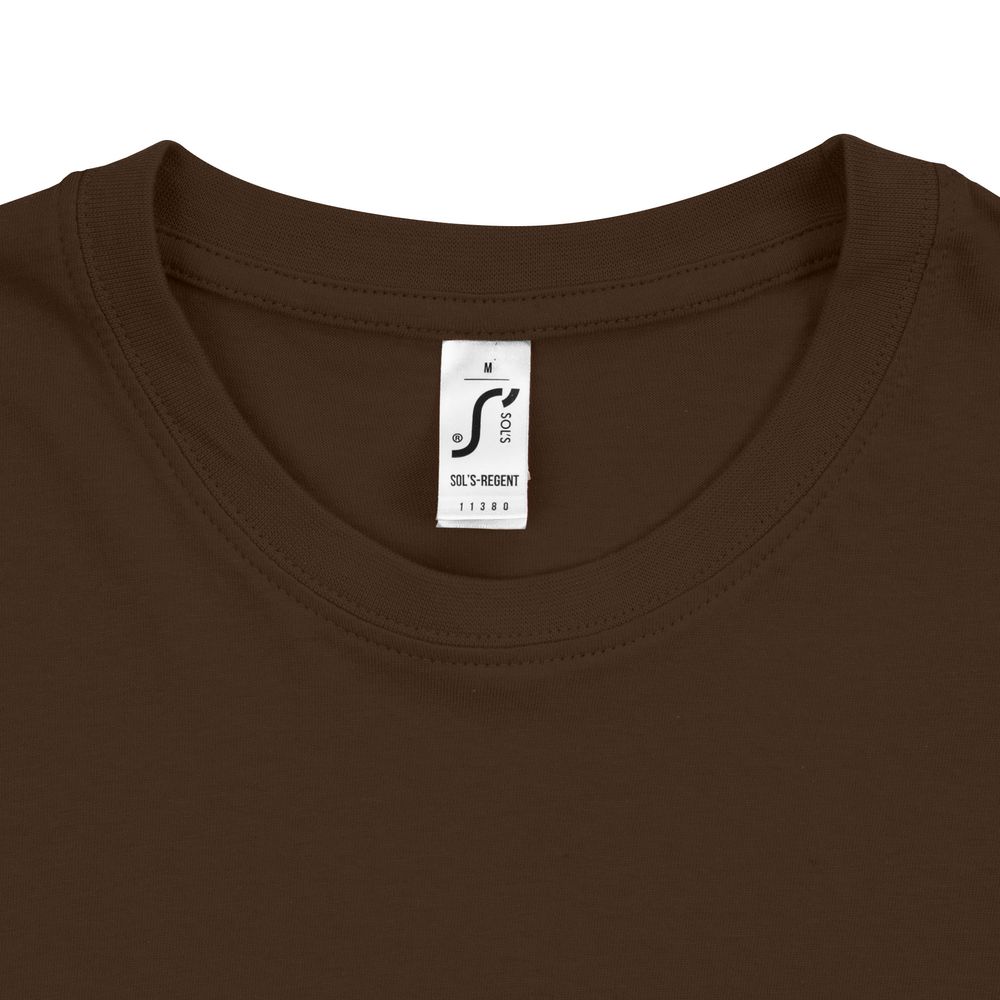 Футболка унисекс Regent 150, темно-коричневая (шоколад) — изображение 4