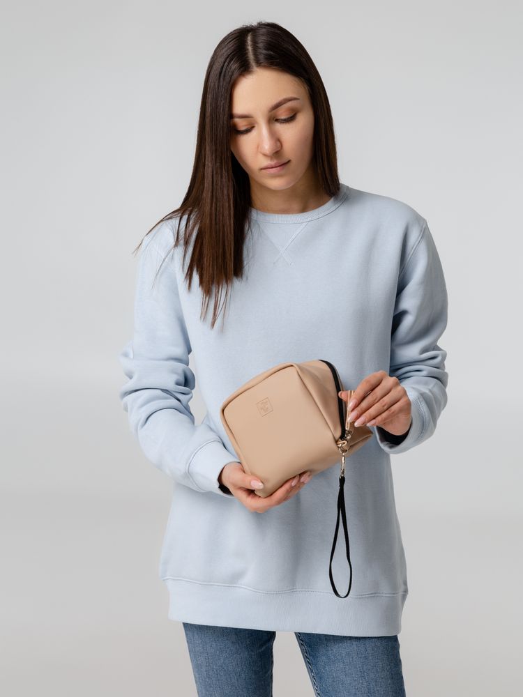 Дорожная косметичка Cubo, бежевая с логотипом — изображение 10