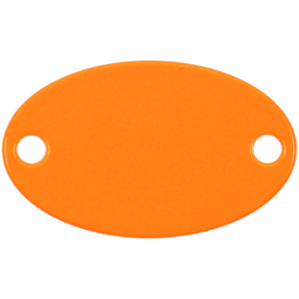 Шильдик металлический Alfa Oval, оранжевый неон