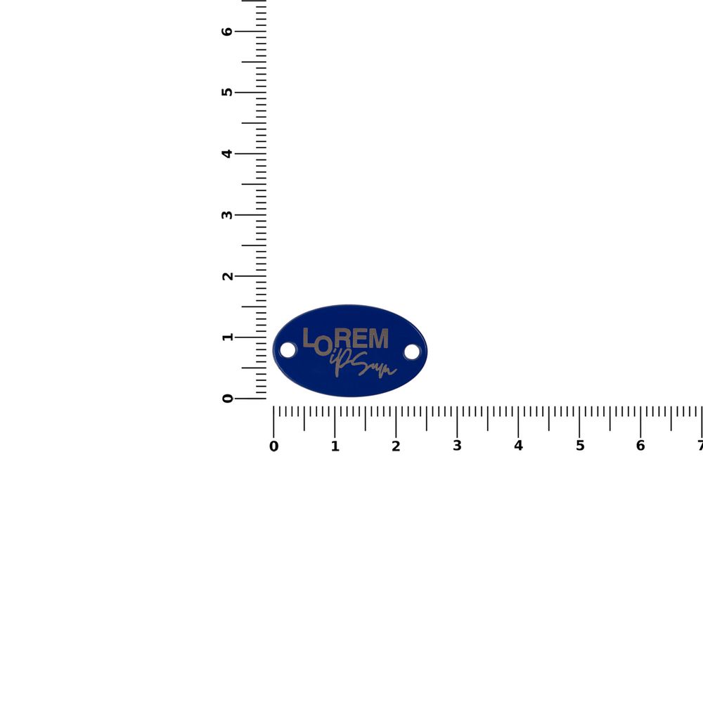 Шильдик металлический Alfa Oval, синий — изображение 3