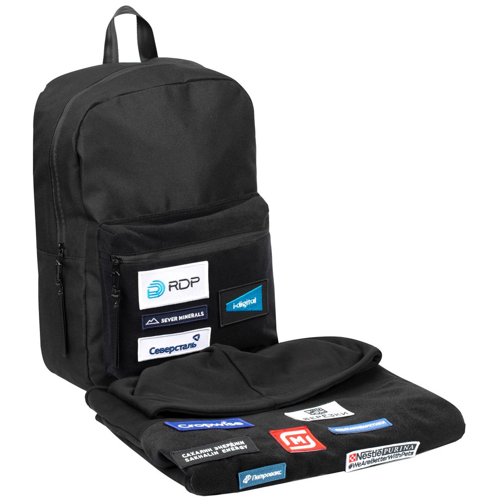 Рюкзак Patch Catcher с карманом из липучки, черный — изображение 9