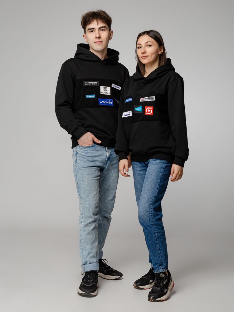 Худи унисекс Patch Catcher со вставкой из липучки, черное — изображение 17