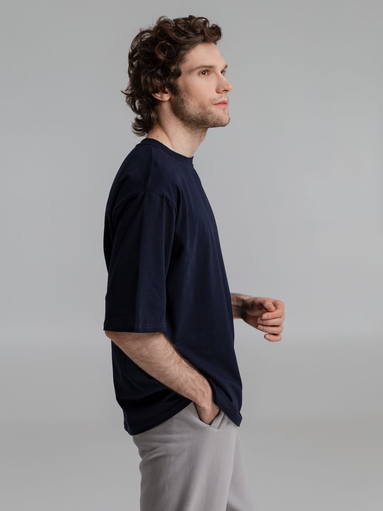 Футболка оверсайз Slope, темно-синяя — изображение 10