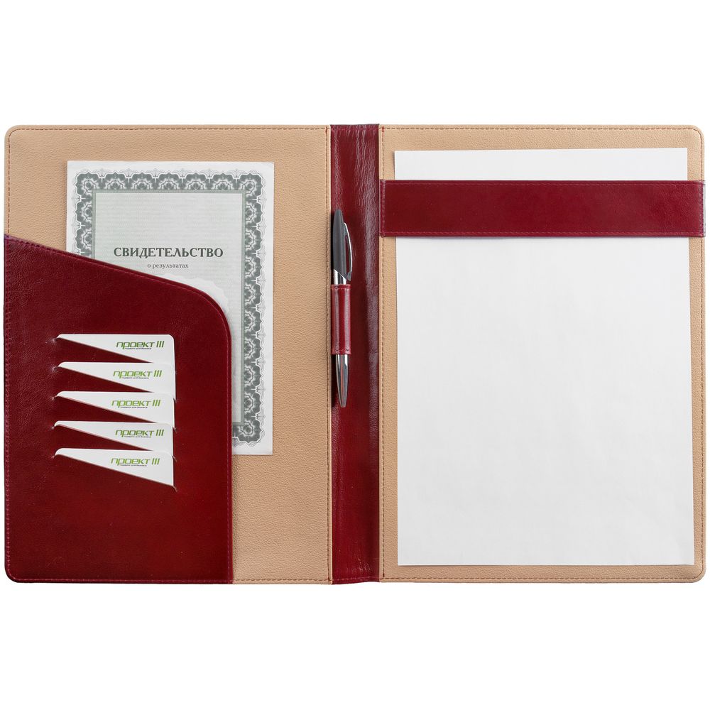 Папка для конференций Signature, бордовая — изображение 5