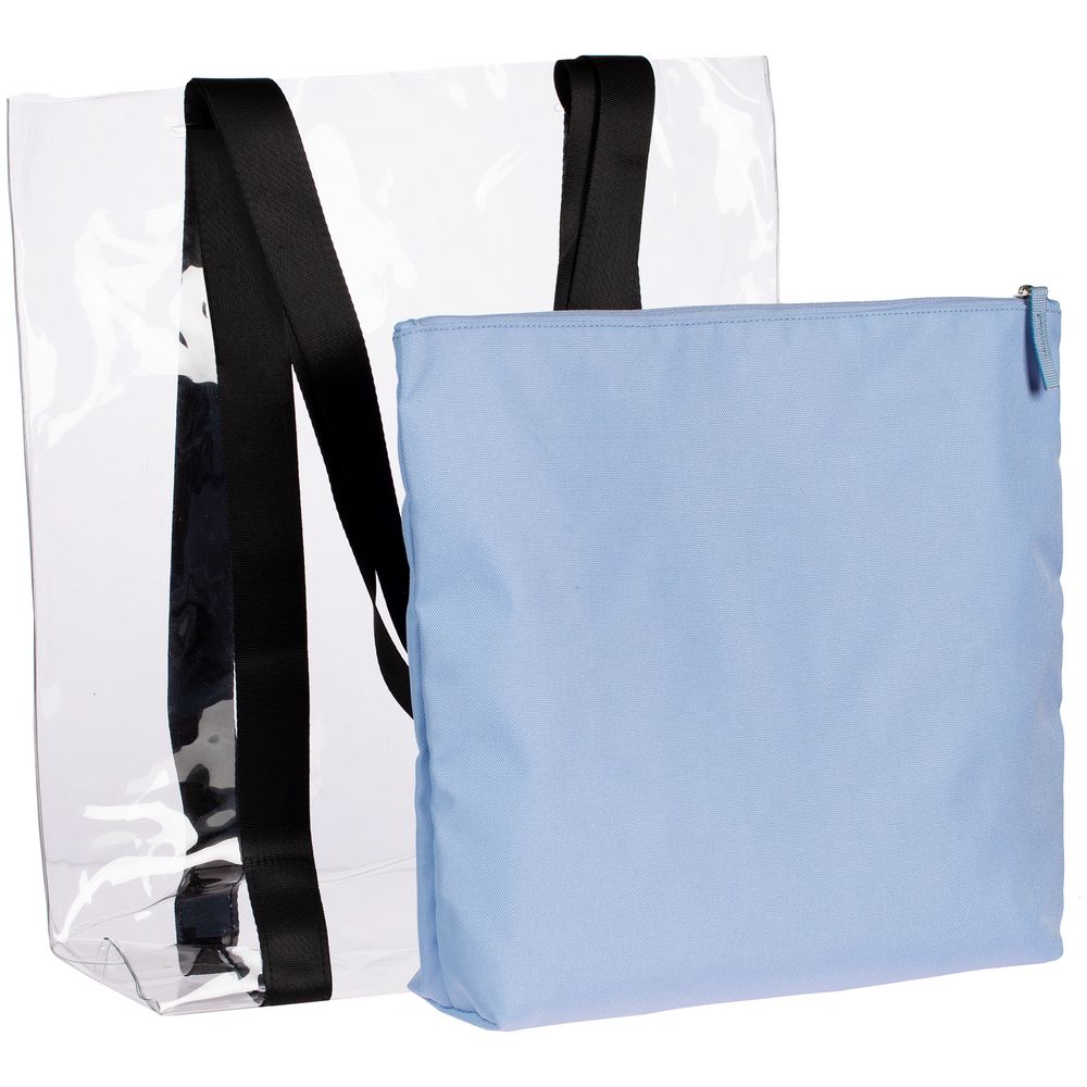 Шопер Clarity с голубым органайзером, прозрачный — изображение 4