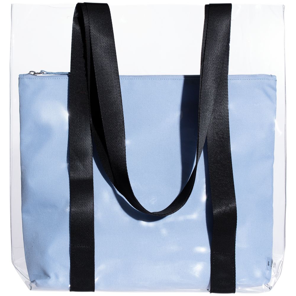Шопер Clarity с голубым органайзером, прозрачный — изображение 3