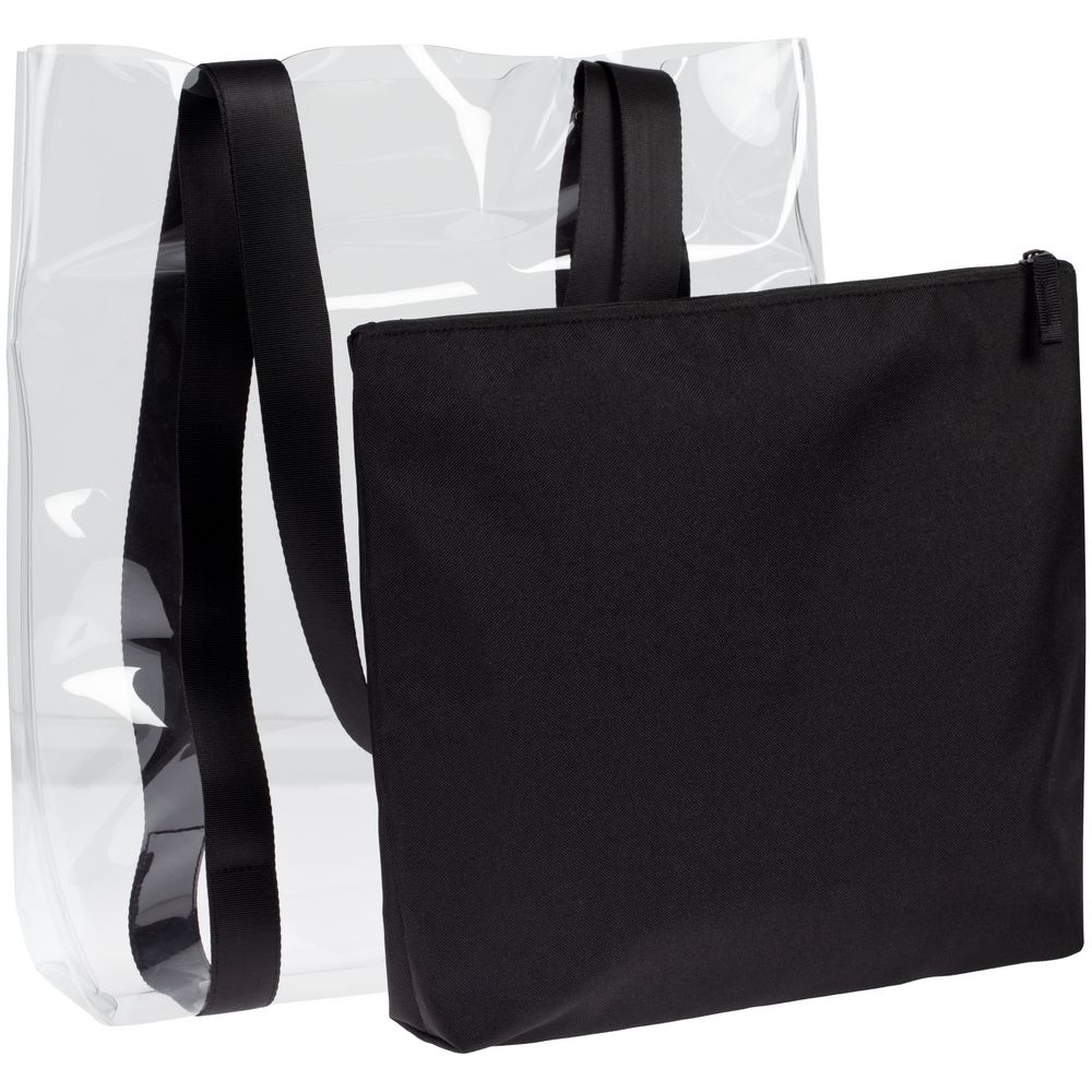 Шопер Clarity с черным органайзером, прозрачный — изображение 4