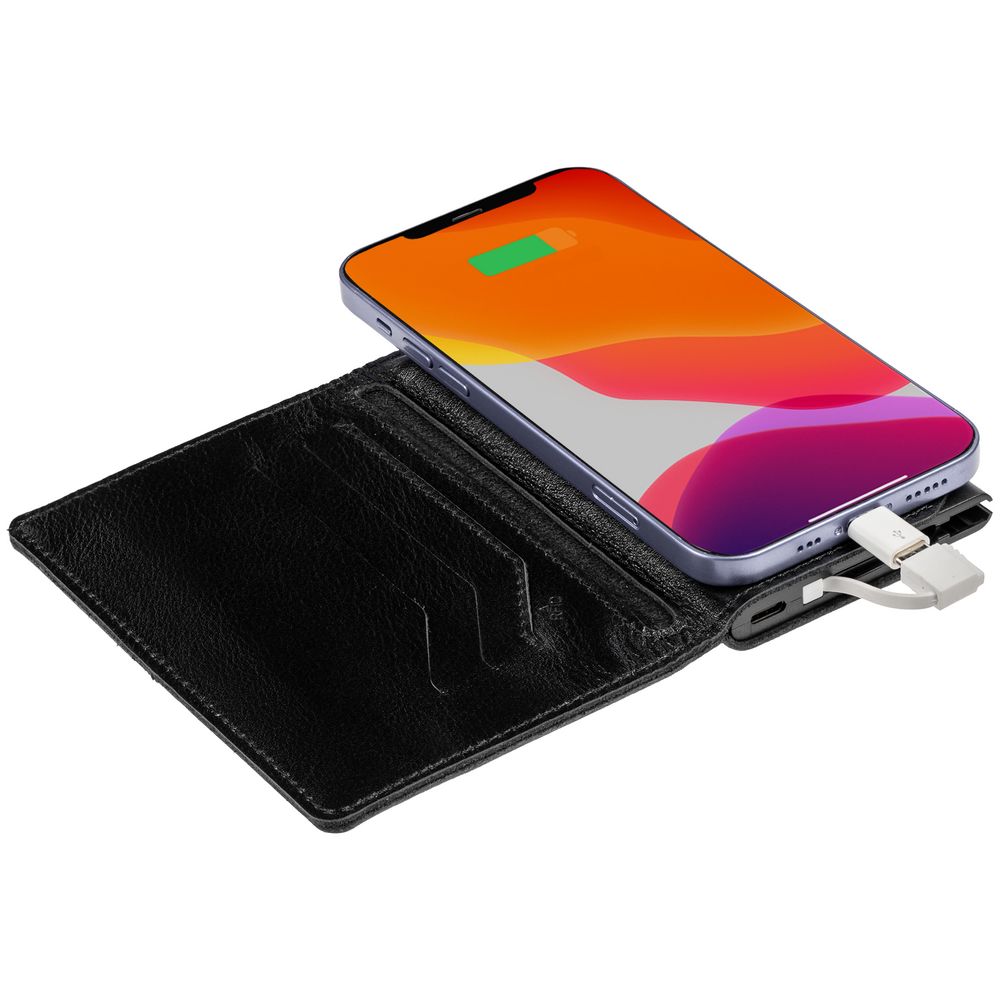 Портмоне reCover с аккумулятором 4000 мАч, черное — изображение 7