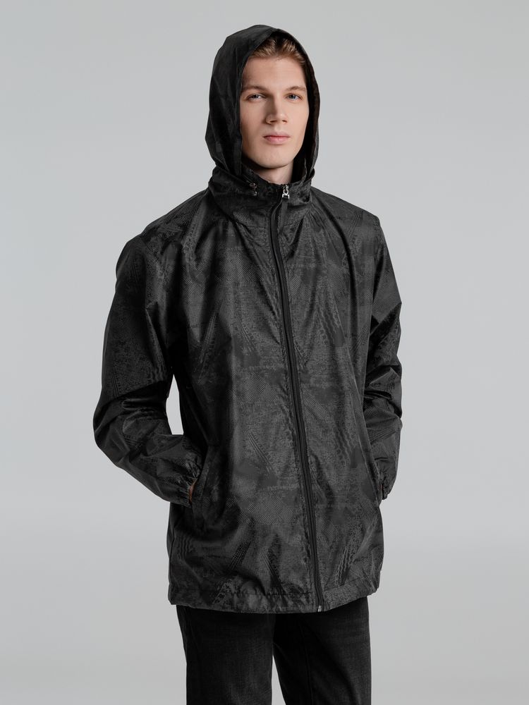 Ветровка светоотражающая Finvind, темно-серая — изображение 16