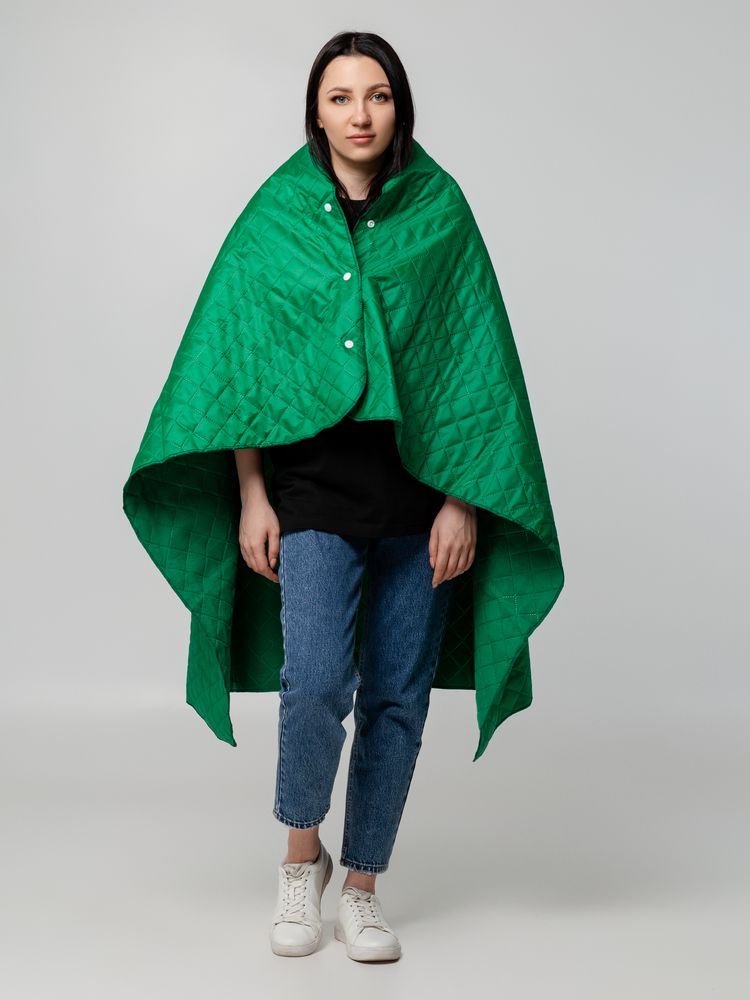Плед-пончо для пикника SnapCoat, зеленый — изображение 7