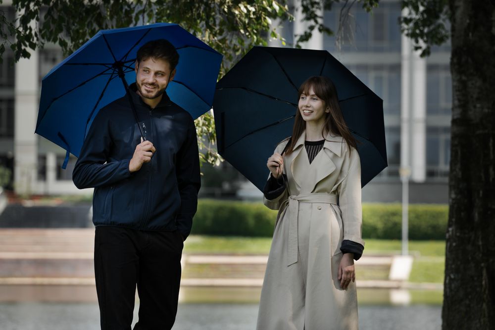 Зонт складной Monsoon, ярко-синий — изображение 6