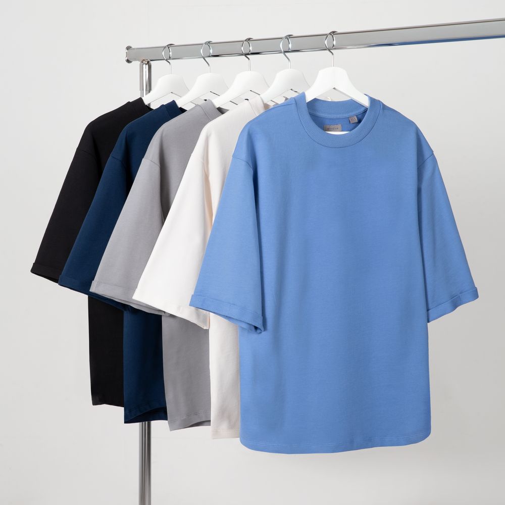 Футболка оверсайз унисекс Kosmos 2.0, синяя — изображение 4