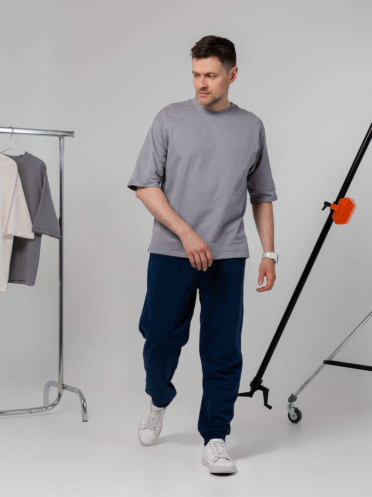 Футболка оверсайз унисекс Kosmos 2.0, светло-серая — изображение 11