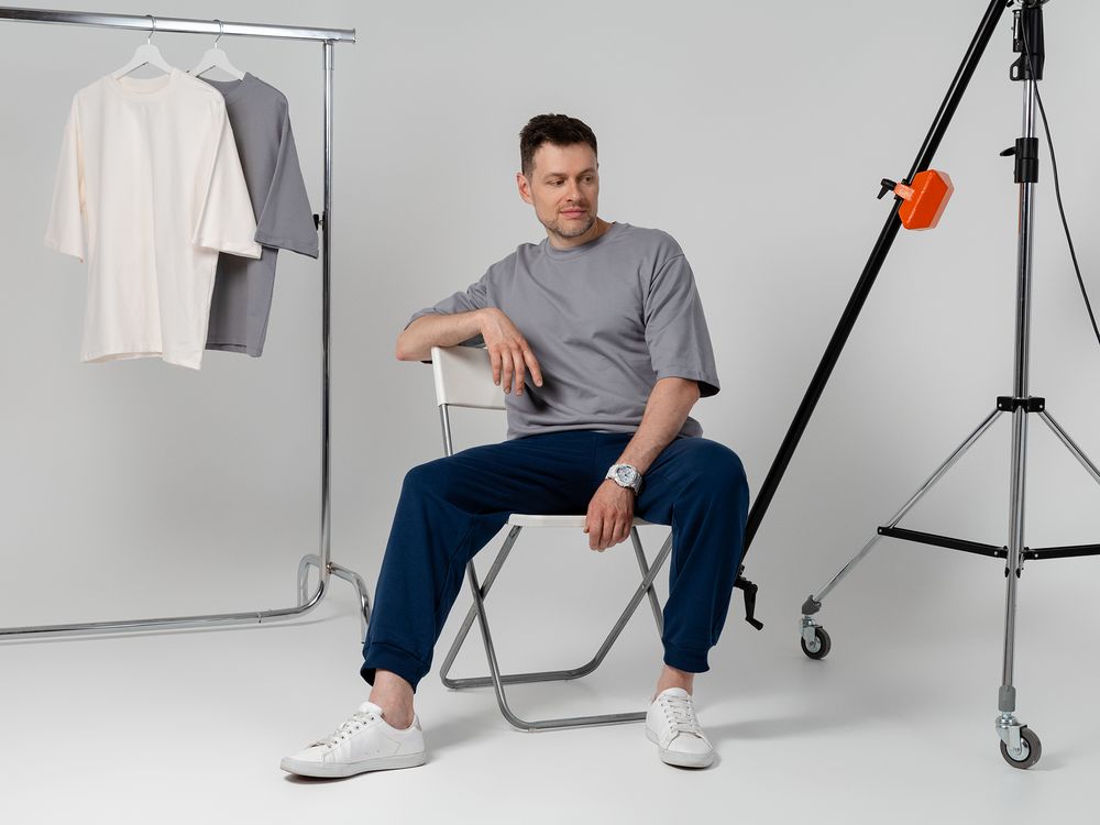 Футболка оверсайз унисекс Kosmos 2.0, светло-серая — изображение 12