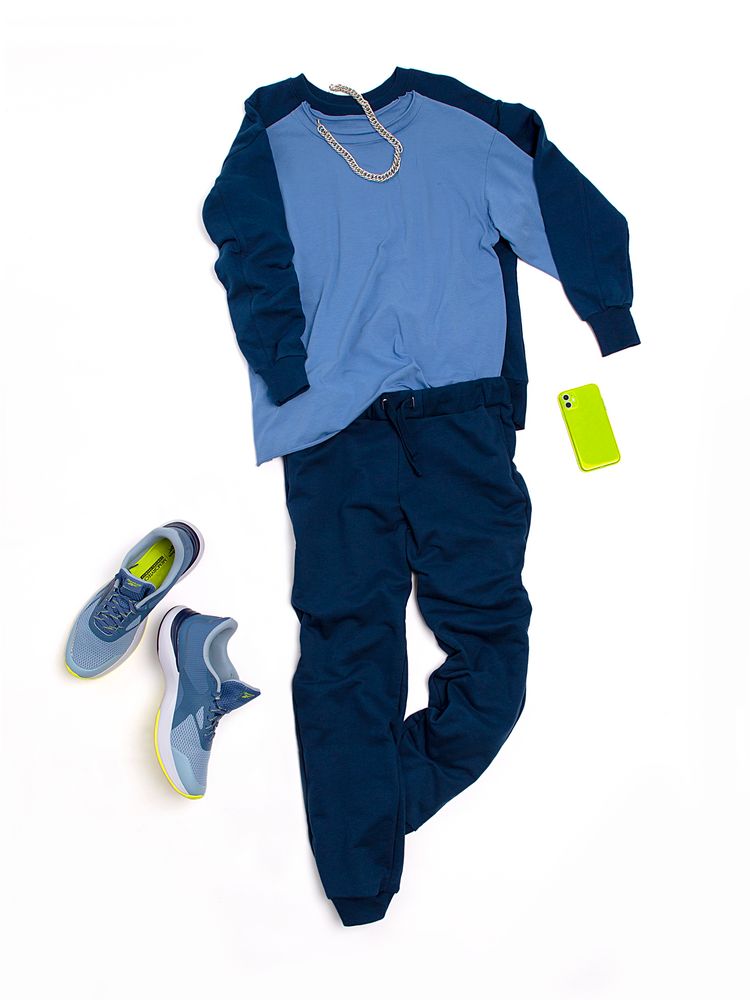 Футболка оверсайз Vozduh 2.0, синяя — изображение 10