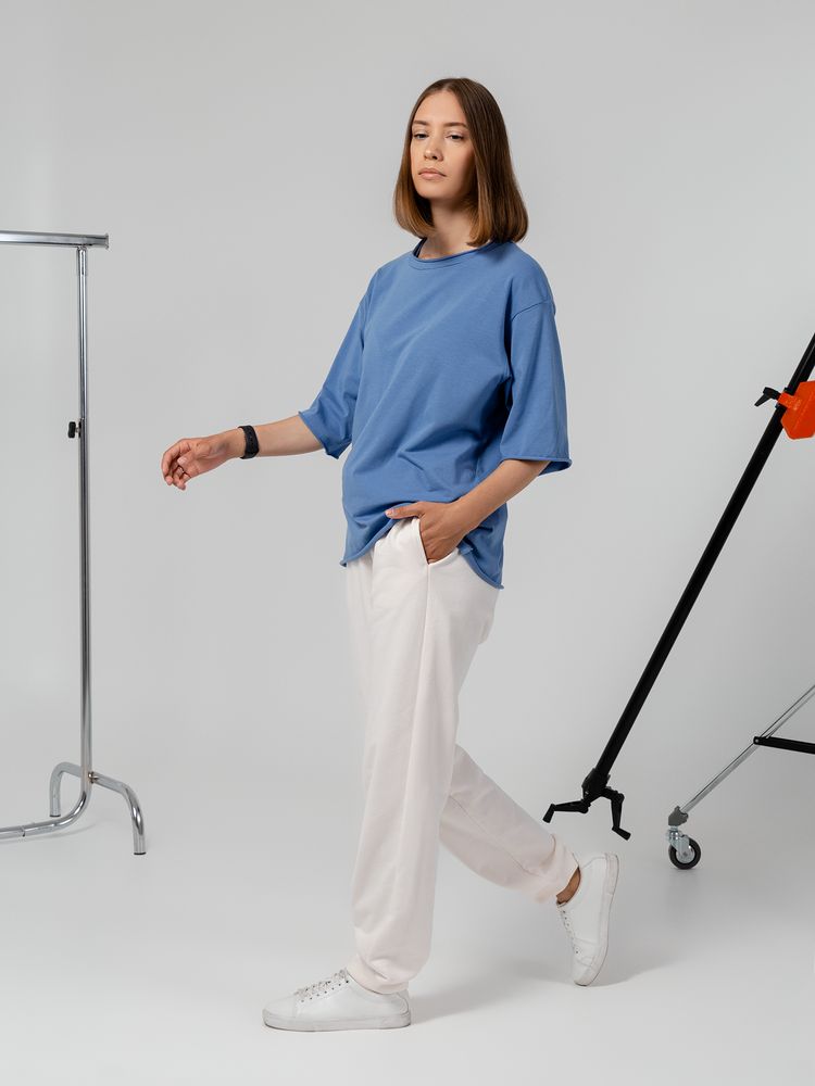 Футболка оверсайз Vozduh 2.0, темно-синяя — изображение 9