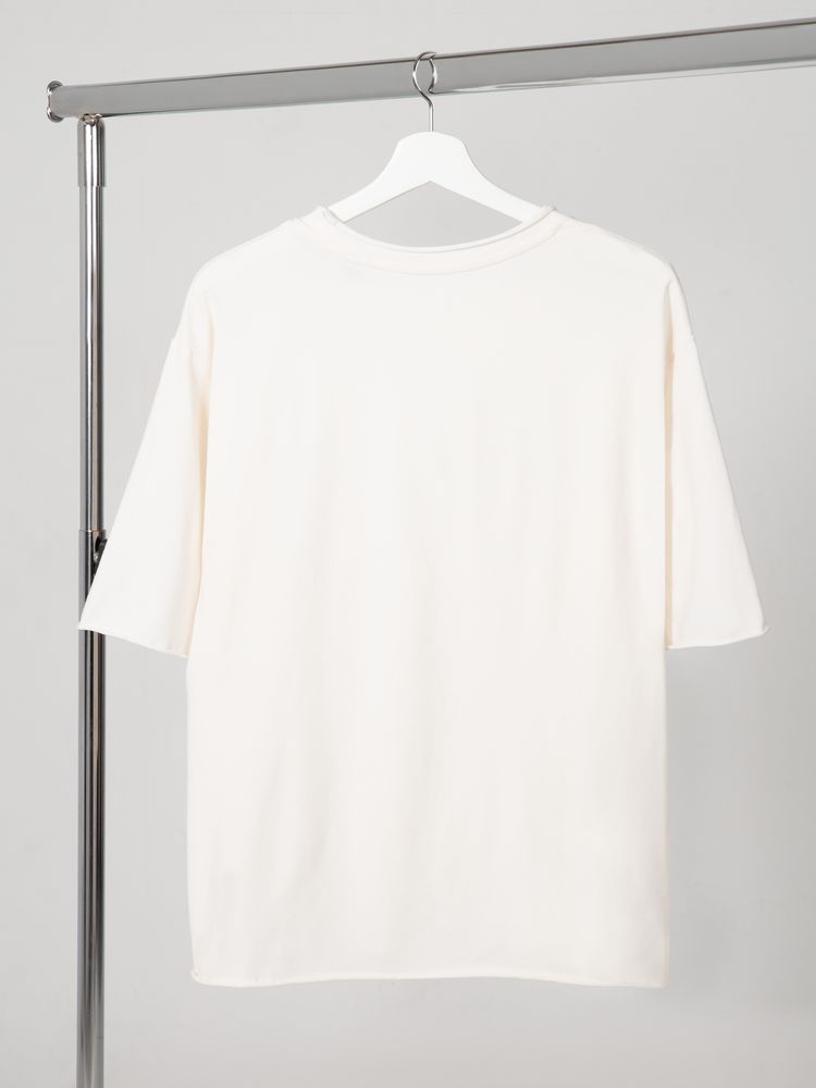 Футболка оверсайз Vozduh 2.0, кремовая — изображение 3