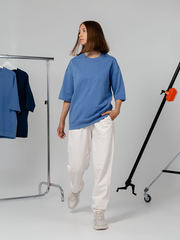 Футболка унисекс Neofit, темно-синяя — изображение 10